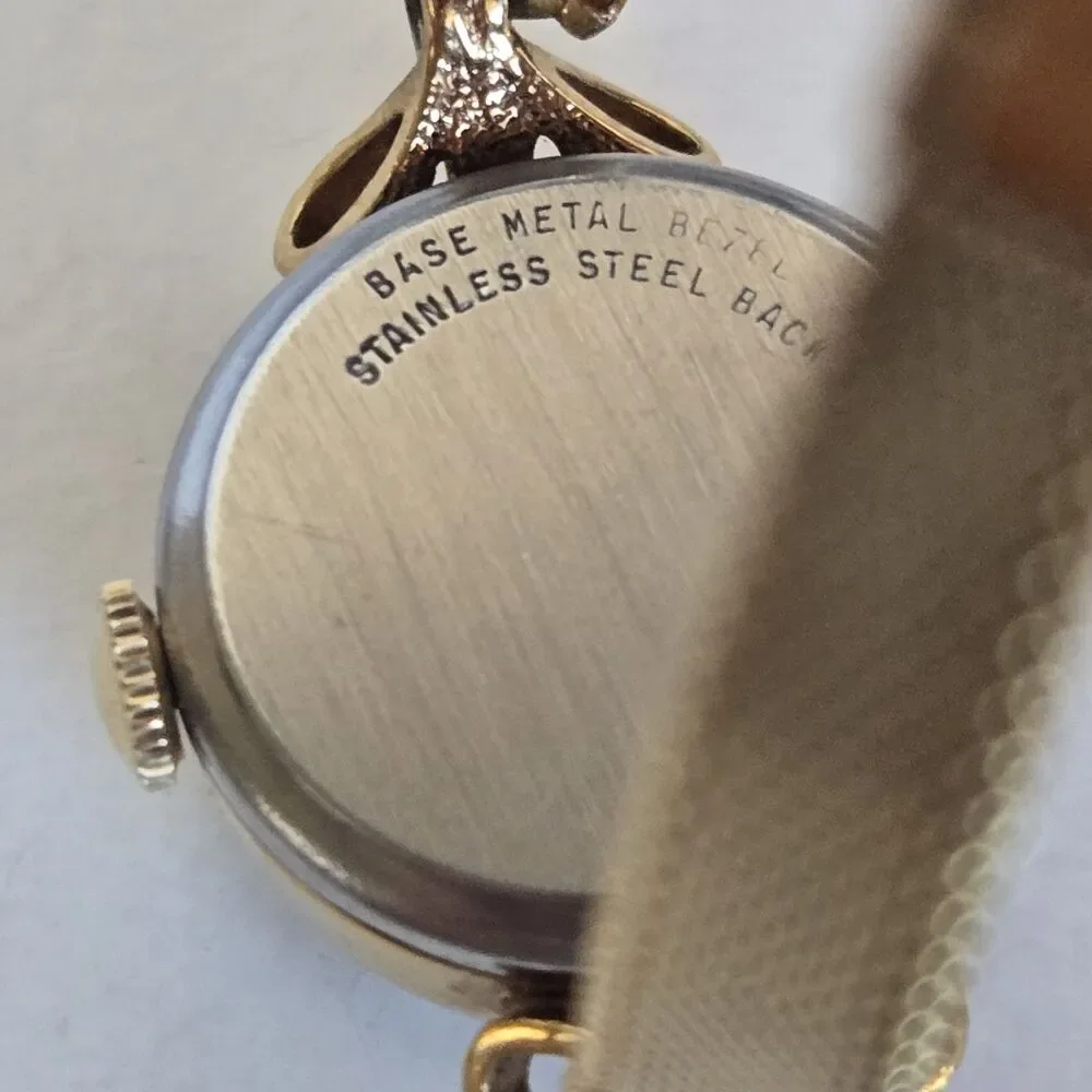 Vtg Ladies Baylor 17 Jewel Swiss Mechanical Watch Speidel For Parts Repair READ